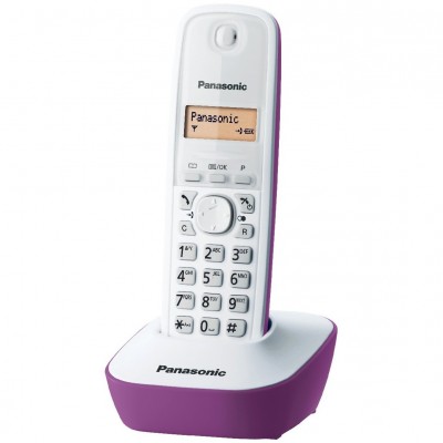 Ασύρματο Ψηφιακό Τηλέφωνο Panasonic KX-TG1611GRF Λευκό-Μωβ
